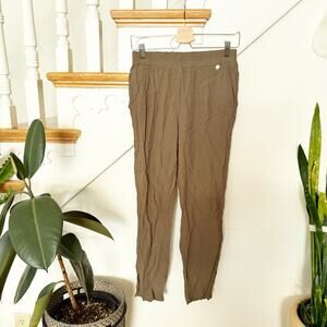 Liu Jo Italy Brown Textured Tapered Pants Pull-On Style Elastic Waist Size M